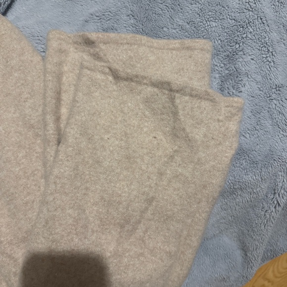 GARNET HILL CASHMERE Women's PETITE Tan Wide-Leg Pants - Picture 3 of 8